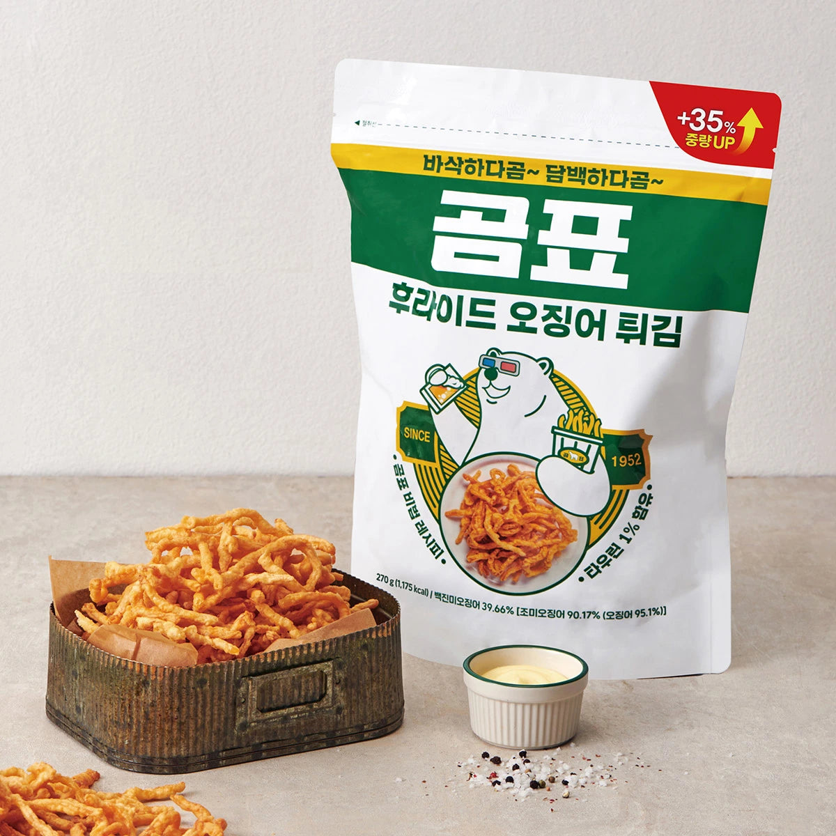 D-CLAW コバヤム 6点　230g 280g 350g 大三元 Fried Squid Snack (곰표 후라이드 오징어 튀김) – iOikos