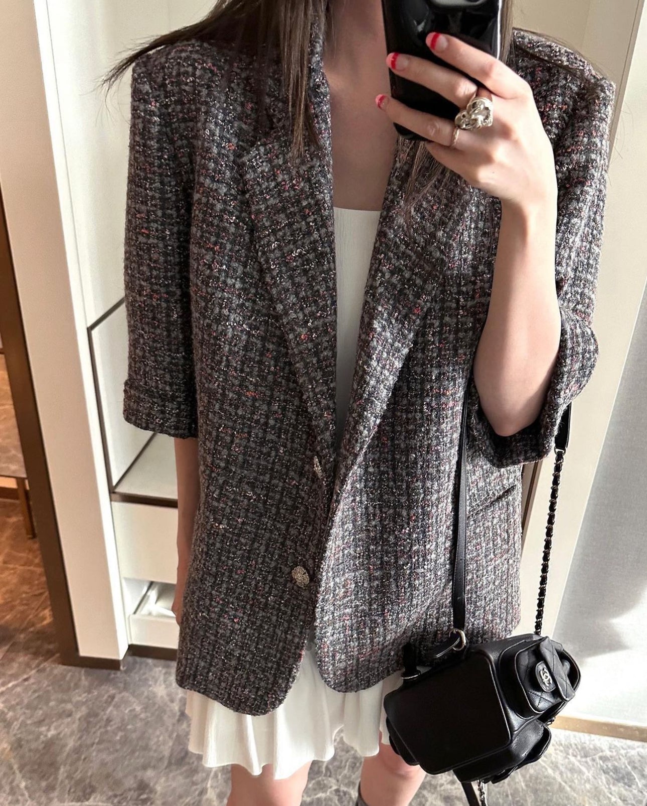 Oversized Wool Tweed Jacket
