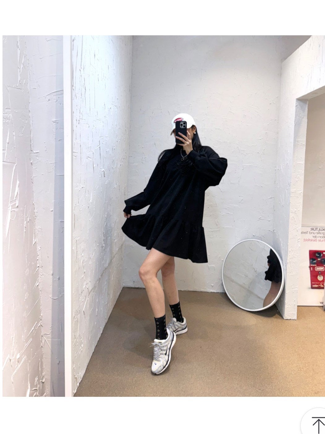 Oversized Low Tier Mini Dress