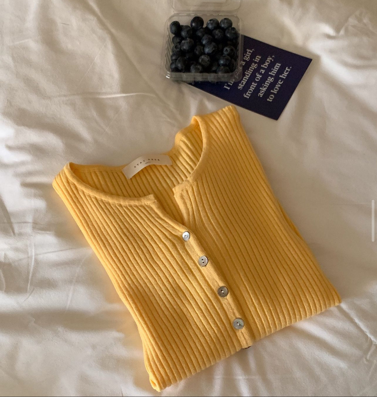 Button Front Slim Ribbed Cardigan Top