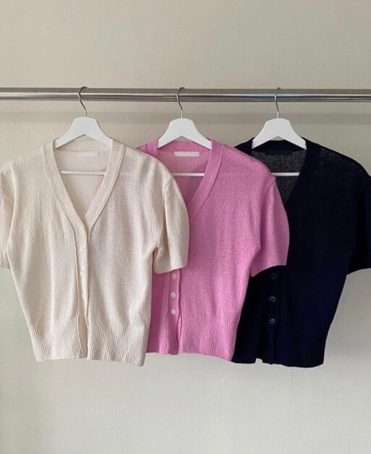 Puff Short Sleeve Cardigan Top