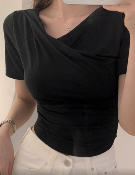 Cowl Neck Shirring Top