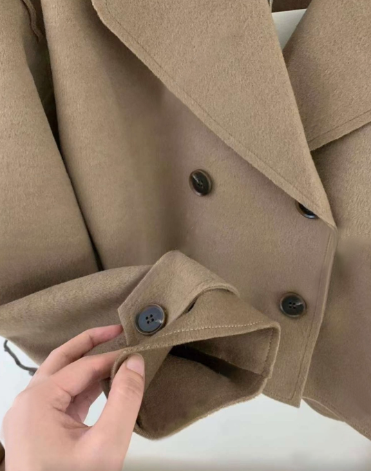 Mohair Cropped Trench Jacket