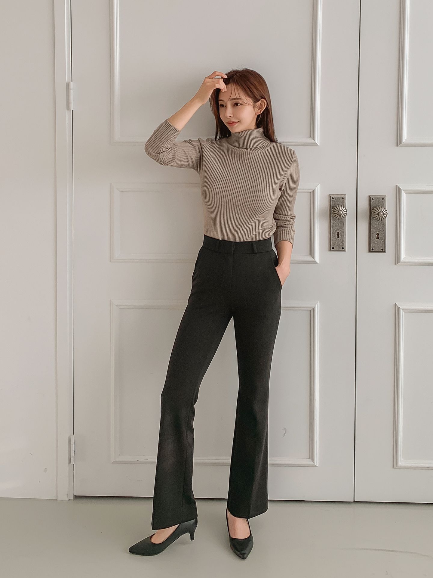 Brushed Heat tech Boots Cut Slacks – iOikos
