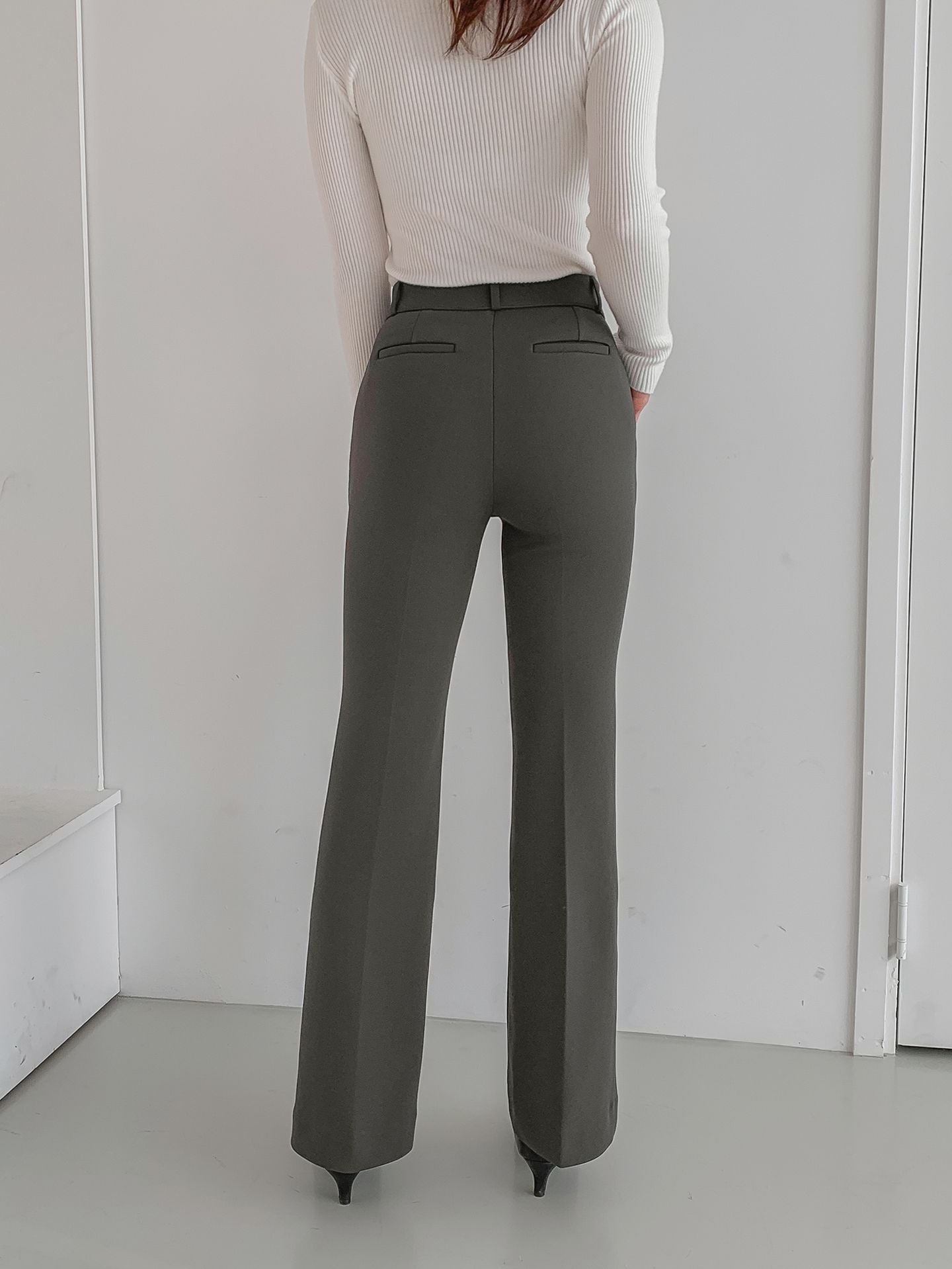 Brushed Heat tech Boots Cut Slacks