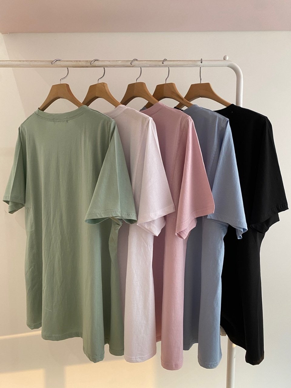 A라인 실켓 코튼 티셔츠