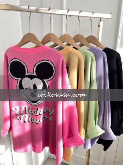 Mickey Back Oversized Cardigan