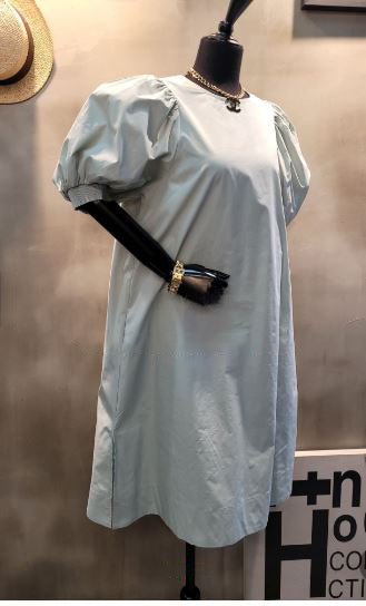 Puff Sleeve Pastel Dress (귀여운 퍼프소매 + 부드러운 파스텔 색감의 드레스)