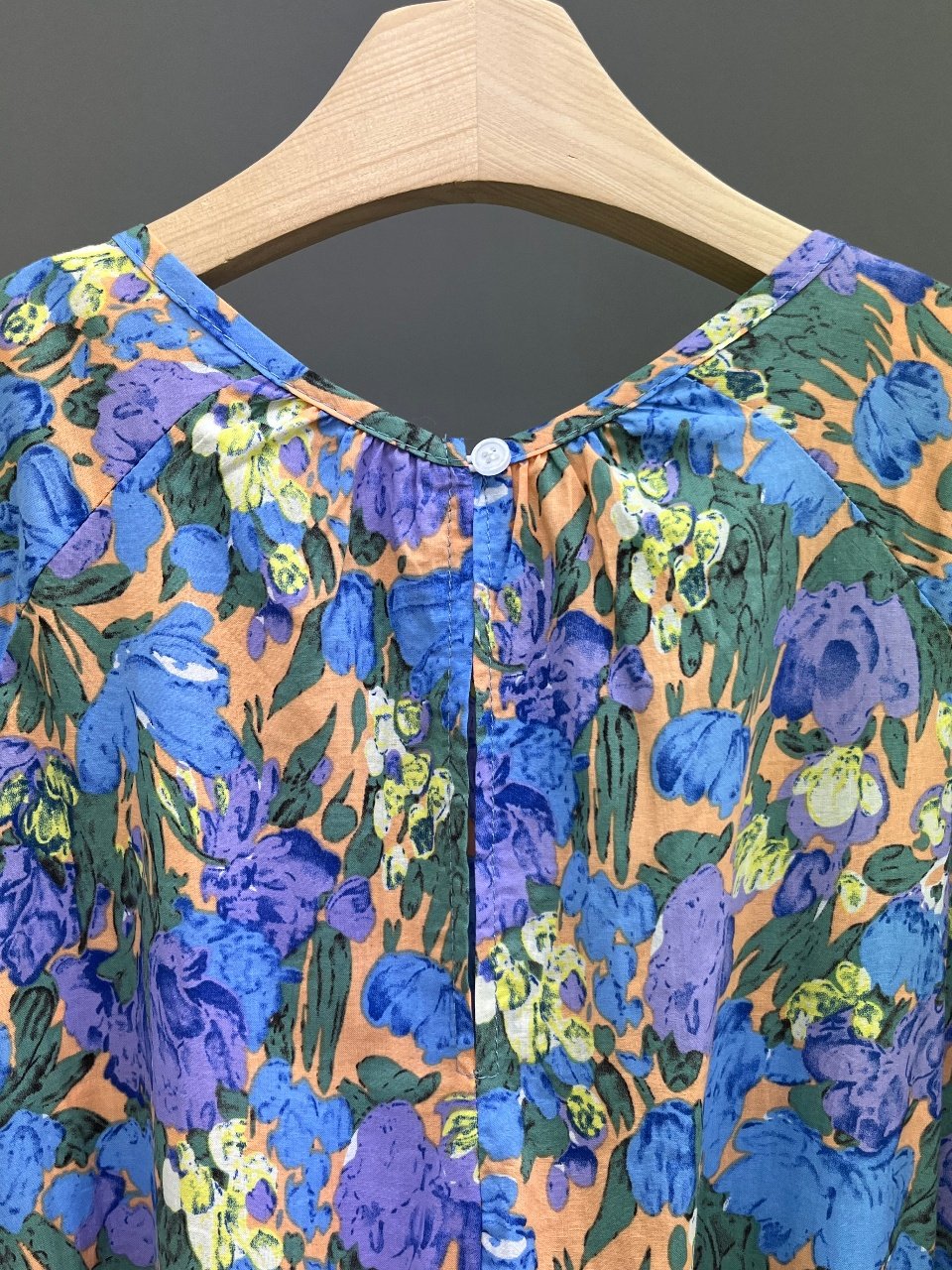 플라워 프린트 벌룬 슬리브 원피스 (플라워 프린트 벌룬 소매 드레스)