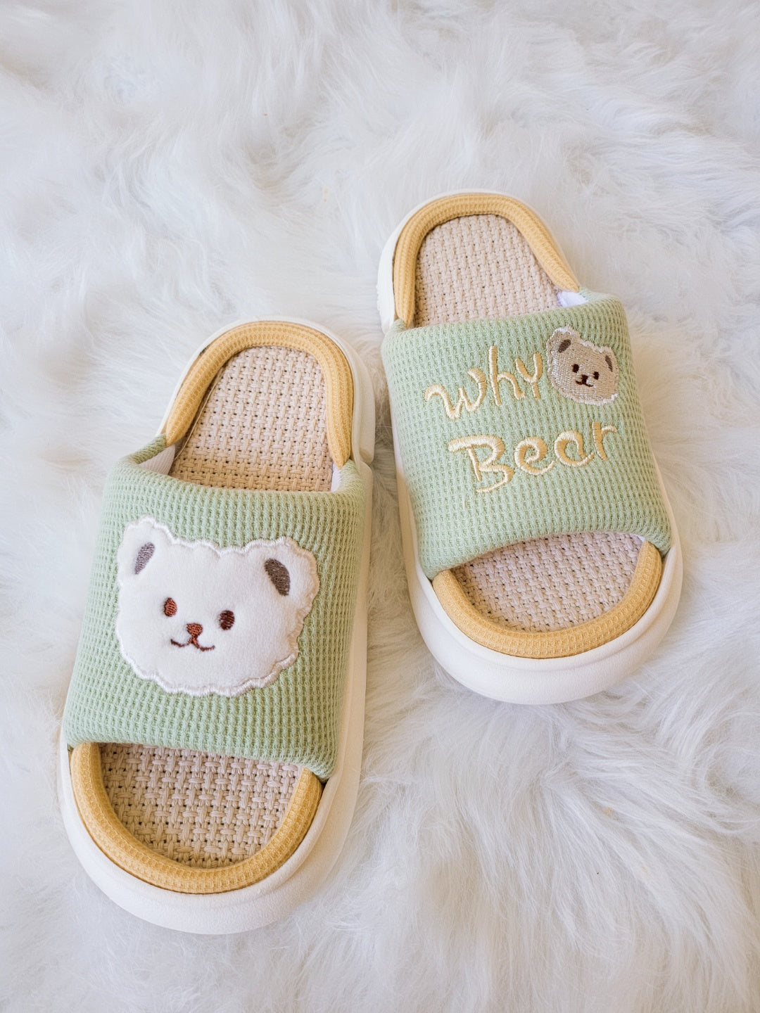 Cute Bear Slippers 폭신폭신 귀여운 곰돌이 슬리퍼