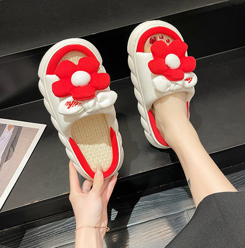 Puff Flower Slippers