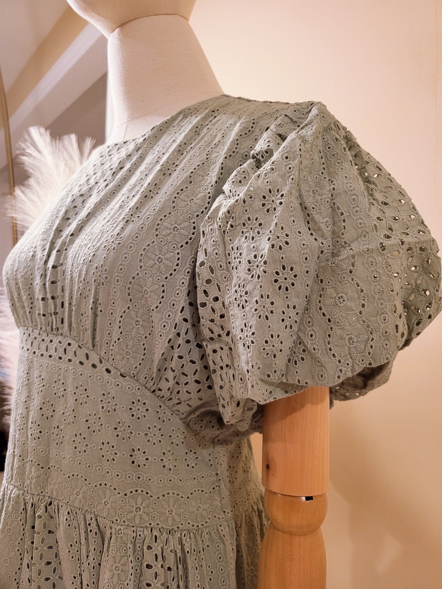 Balloon Sleeve Punching Dress