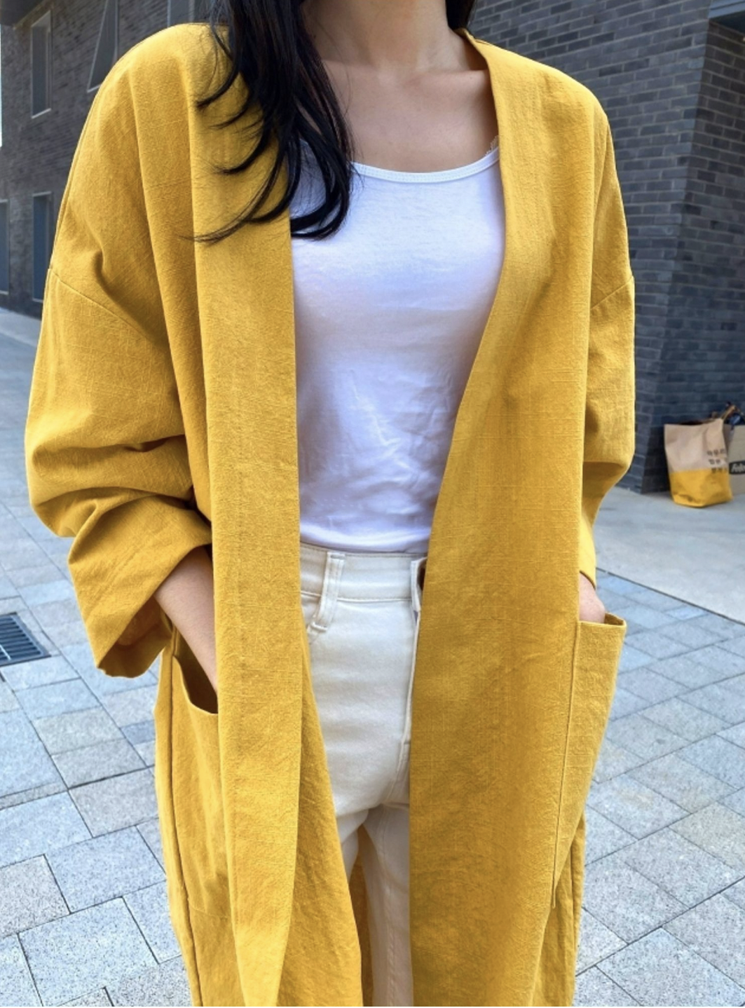 Linen Long Cardigan