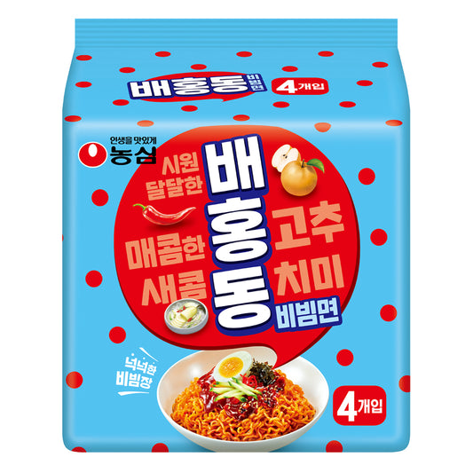 Bae Hong Dong Spicy Cold Bibimmen Pack(배홍동 비빔면 4개입 1팩)