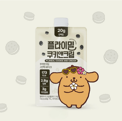 💥 New💥 FULLIGHT FLIMEAL Protein Shake 45g Cookies & Cream Flavor (플라이밀 단백질쉐이크 파우치 쿠키 앤 크림 맛)
