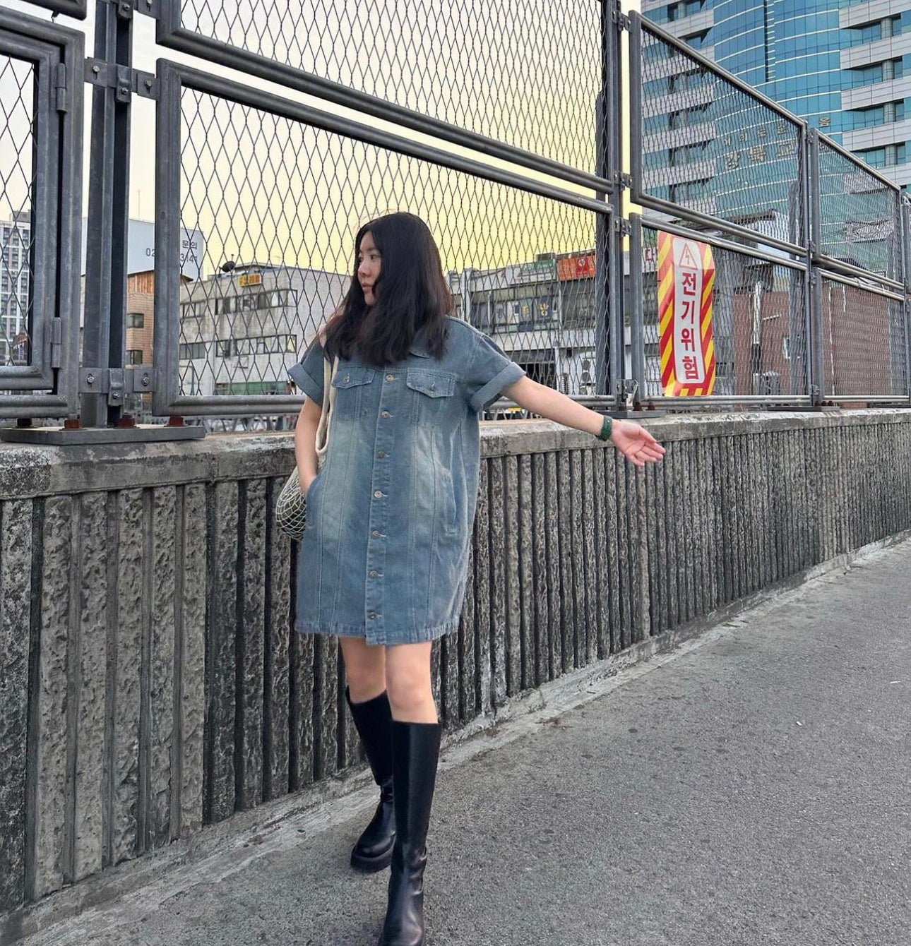 Unique and Comfy Oversized Denim Mini Dress Unique and Comfy Oversized Denim Mini Dress