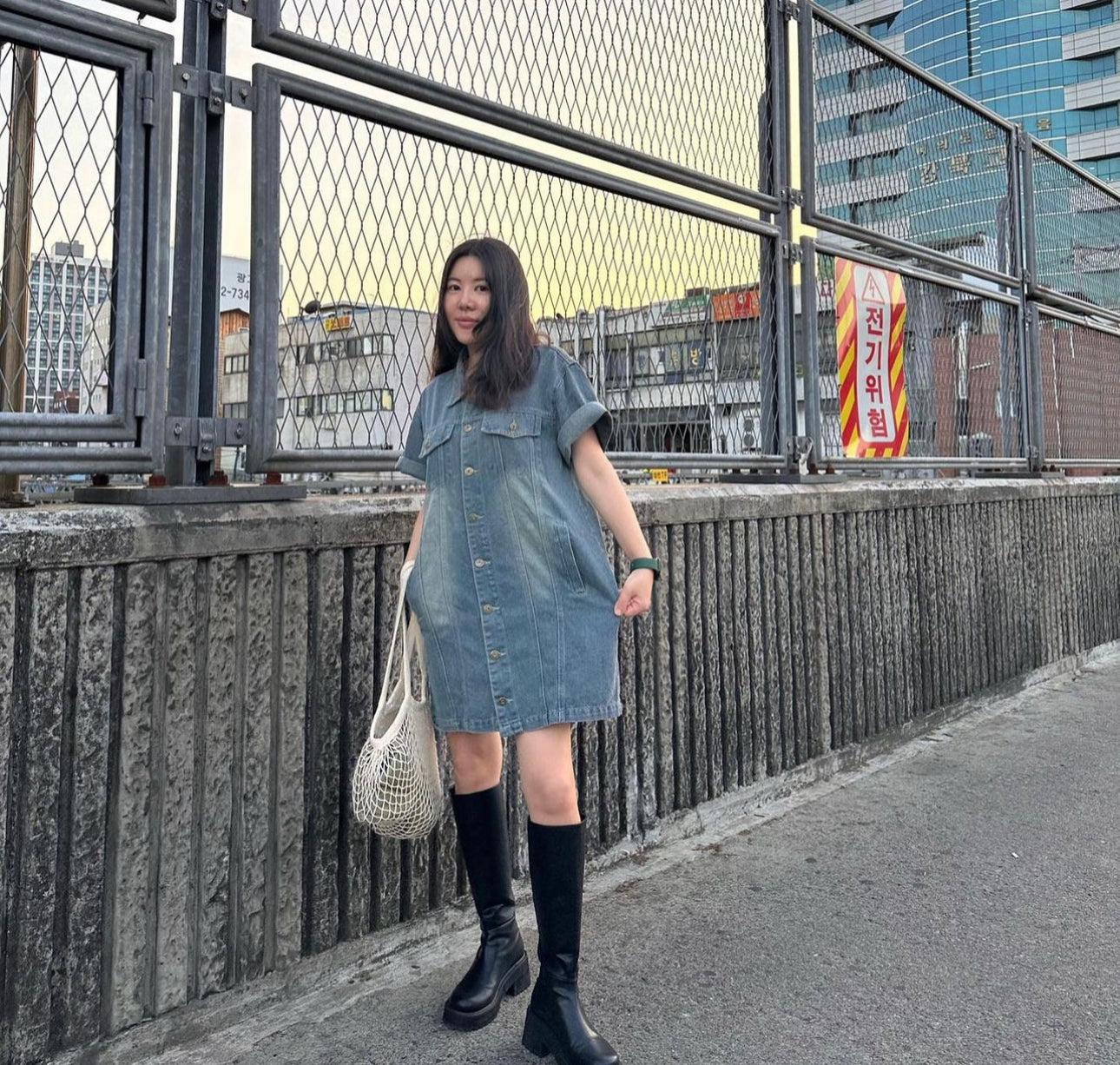 Unique and Comfy Oversized Denim Mini Dress
