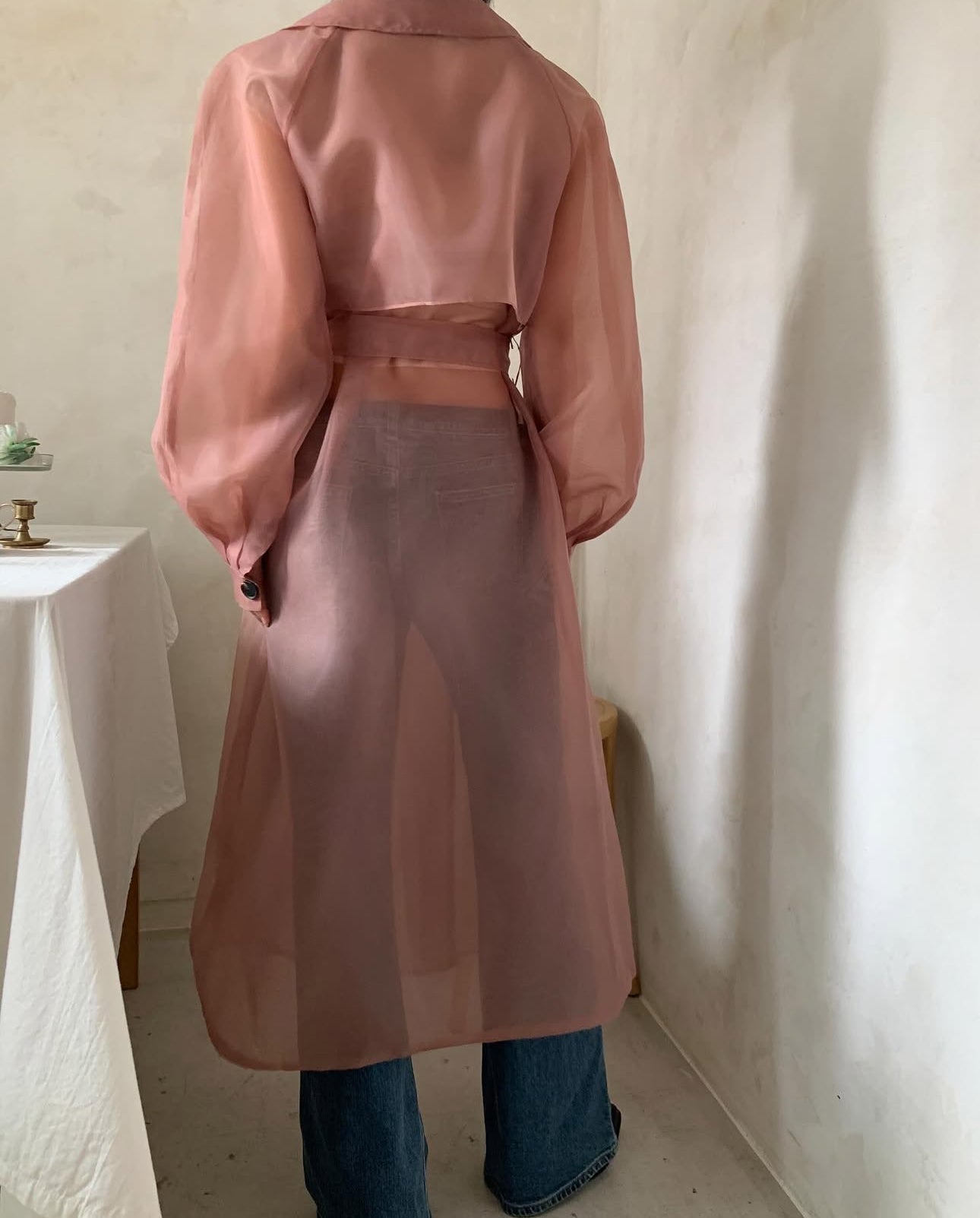 Organza Trench Coat