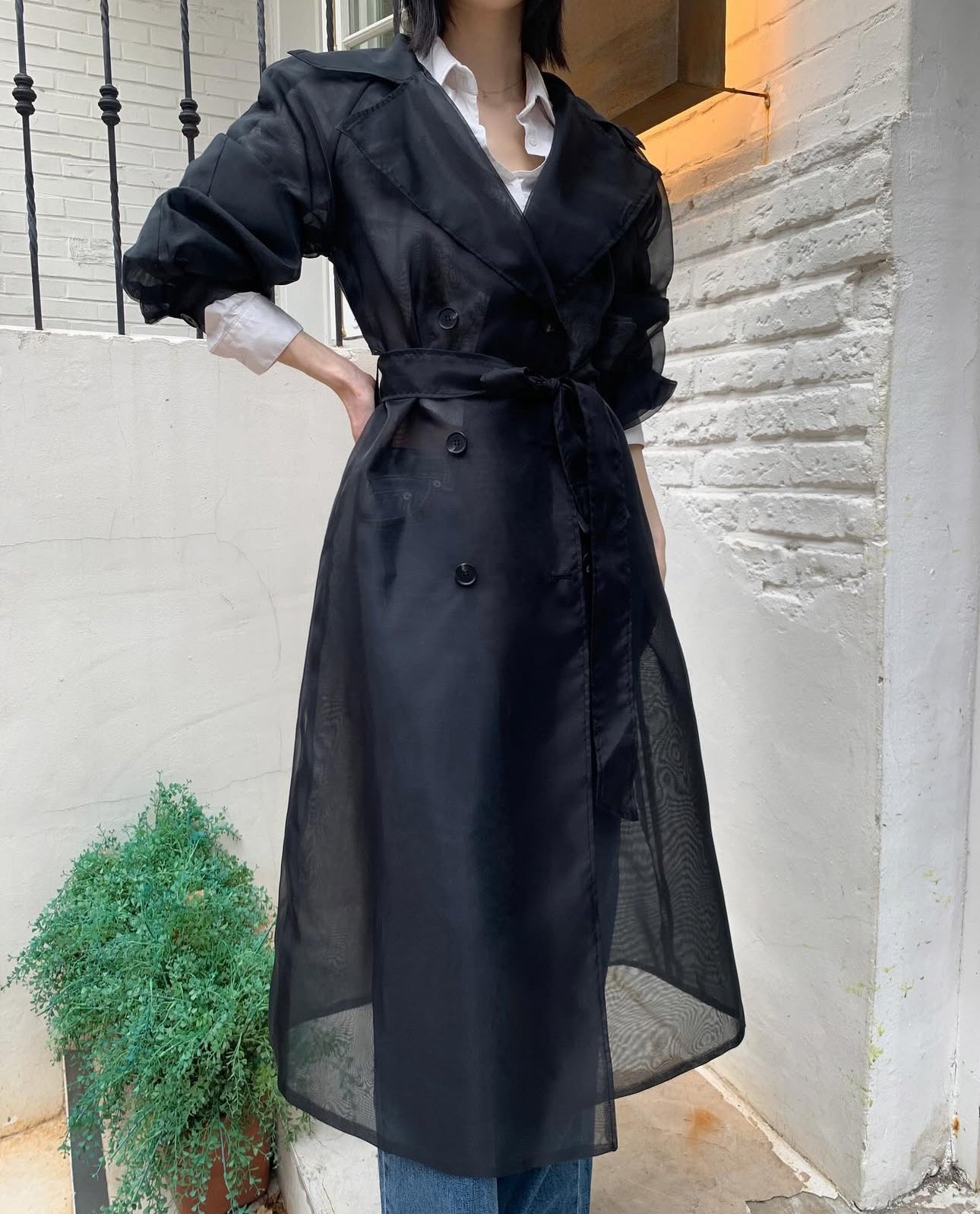 Organza Trench Coat