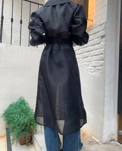 Organza Trench Coat