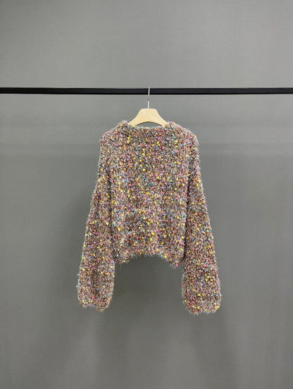 Colorful Popcorn Knit Top (So soft and Comfy)