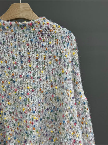 Colorful Popcorn Knit Top (So soft and Comfy)