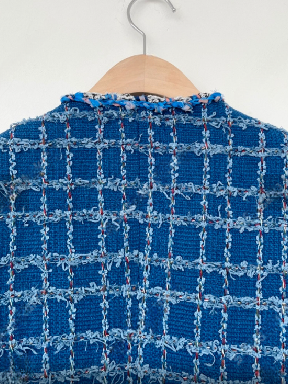 Square Weave Tweed Jacket (No Button Front) – iOikos Square Weave Tweed Jacket (No Button Front) – iOikos