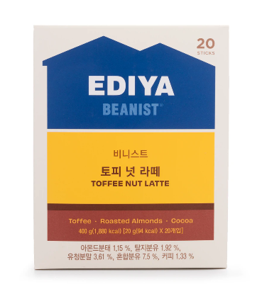 EDIYA Beanist Toffee Nut Latte 20ct