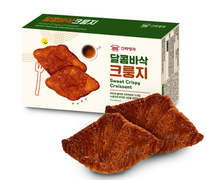 Shilla Myunggua Crungji 25g x 15ct (신라명과 달콤바삭 크룽지=크로와상 누룽지)