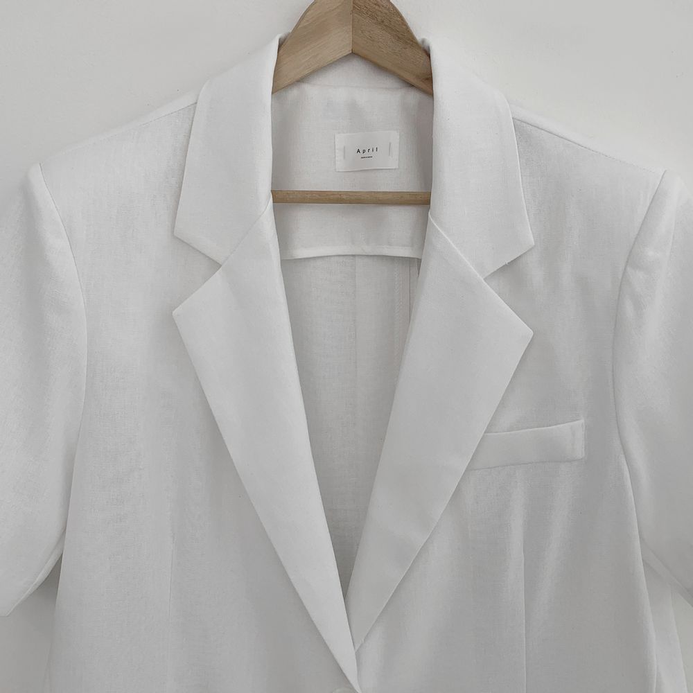 ジャケット・アウター dium. linen like layered jacket LINEN DROP WAIST LAYERED JACKET – HAMCUS