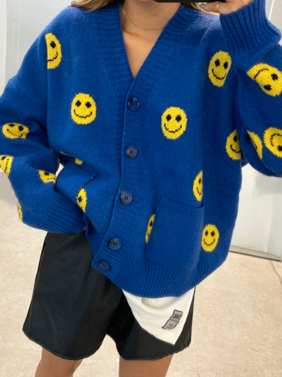 トップス LITTLE FUNNY FACE KNIT CARDIGAN 81x1MPhcgXL.jpg