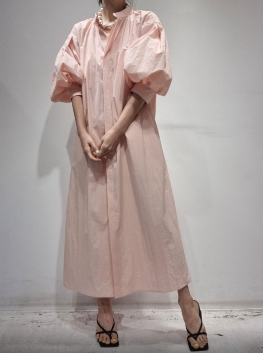 Balloon Sleeve Long Shirts Dress