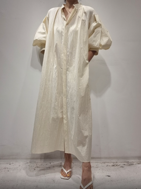 Balloon Sleeve Long Shirts Dress