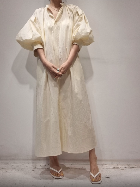 Balloon Sleeve Long Shirts Dress