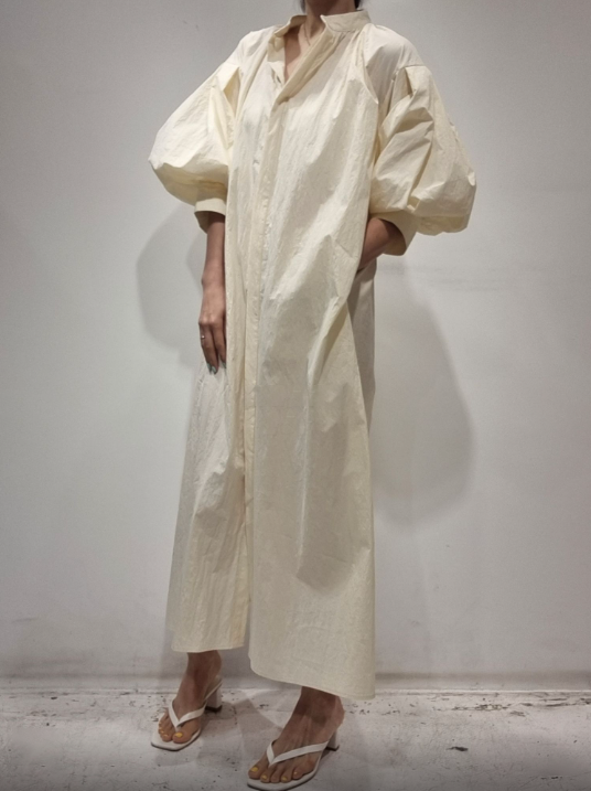 Balloon Sleeve Long Shirts Dress