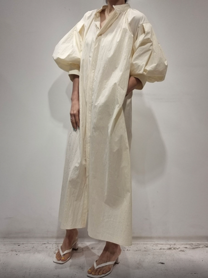 Balloon Sleeve Long Shirts Dress